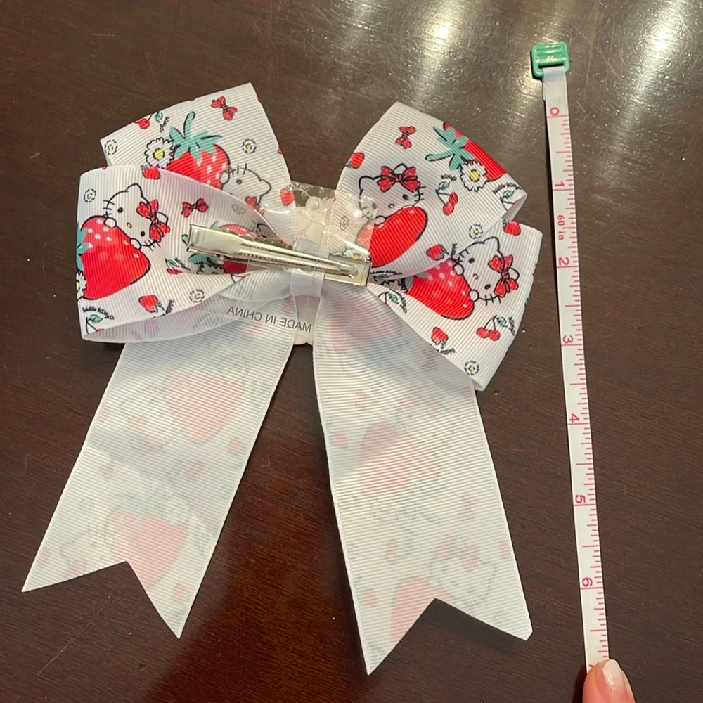 Hello Kitty Pink Patterned Hair Bow